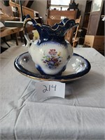 Beautiful Larger Pitcher & Basin Imperial Pottery