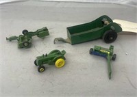 Green Manure Spreader & 3 John Deere Toys