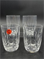 4 WATERFORD CRYSTAL 'LISMORE' HIGHBALL GLASSES