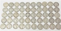 (50)194 Mercury & (3) 1946 Roosevelt Dimes