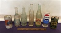 Lot of Soda / Coke / Beer Collectible Bottles/Cans