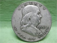 1957-D Ben Franklin Half Dollar - 90% Silver
