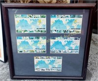 Pearl Harbor Map Timeline with Stamps