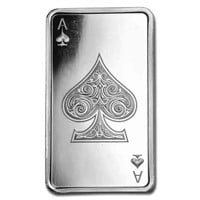 10 oz. Silver Bar - Ace of Spades Design