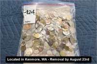 LOT, ASSORTED US FOREIGN COINS, TOKENS &