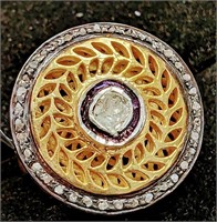Silver Rose Cut Diamond(0.4ct) Ring