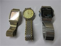 Lot of 3 Gents Watches- Seiko, Faux Rolex and Timx