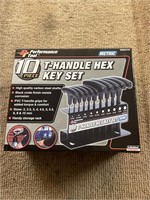 10 piece t-handle hex key set