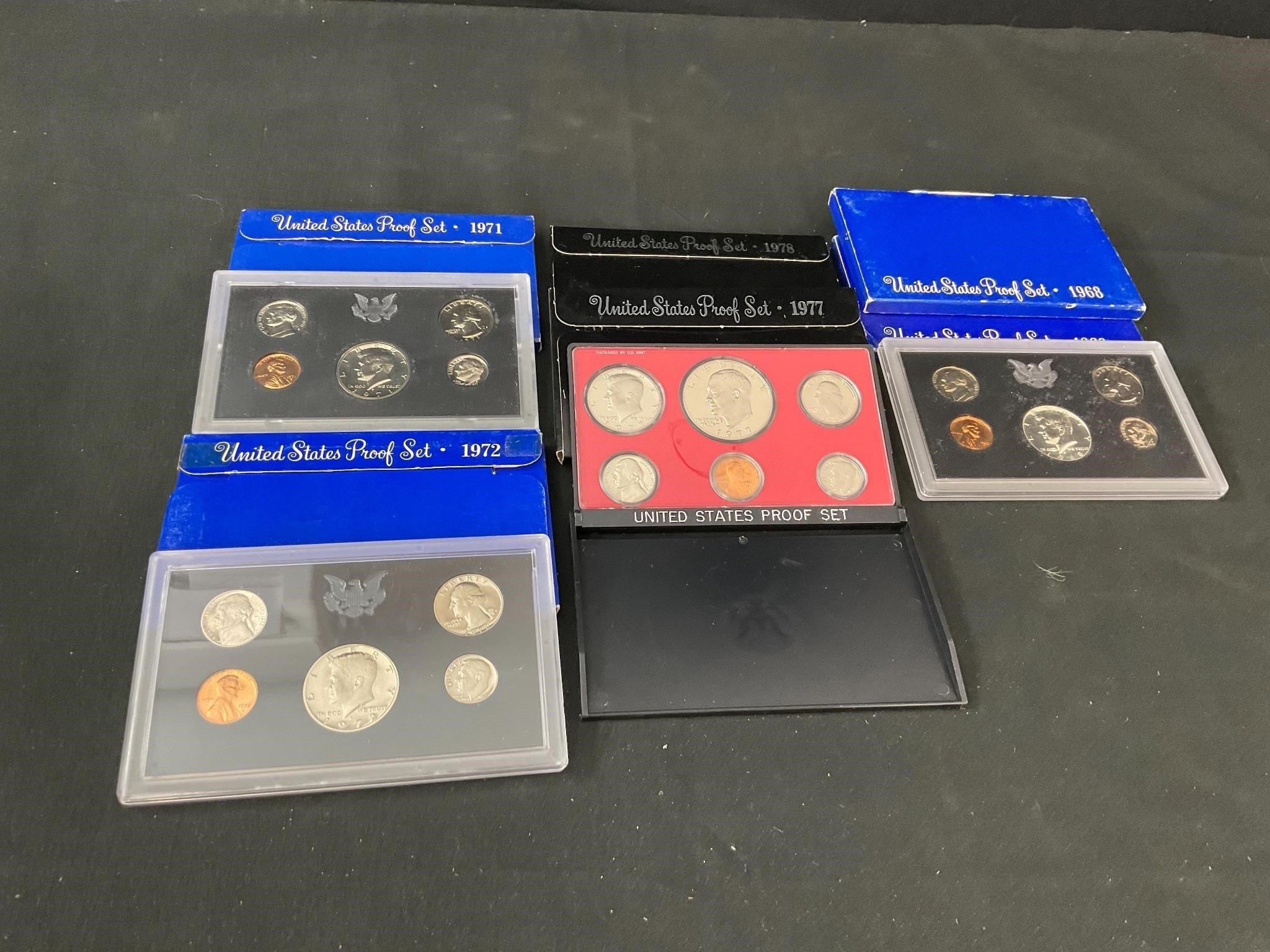 Nice Lot of 6- US Proof Sets