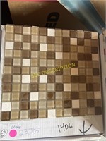 Glass Mosaic Tile 1 x 1 Light Brown