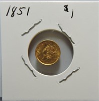 1851 $1 gold