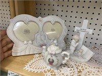 3 PRECIOUS MOMENTS ITEMS, FIRST COMMUNION & MORE