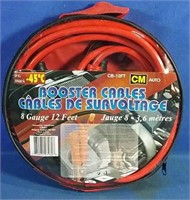 New 8 Gauge -12 Foot Booster Cables