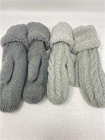 New 2 Pairs Thick Kitten Style Gloves