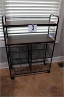 Wood & Metal Rolling Rack/Cart(R1)