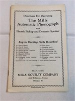 Directions for operating the mills automatic