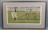 "Spring Rain" Signed Etching