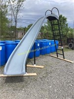 D1. 9' POOL FIBERGLASS WATER SLIDE WITH STAIRS