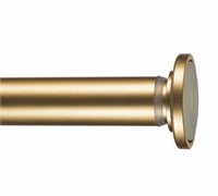 GOLD METAL TENSION CURTAIN ROD 40IN SET OF 2