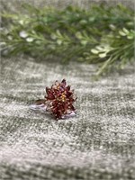 Sterling Sunburst Garnet Gold-Plated Cluster Ring