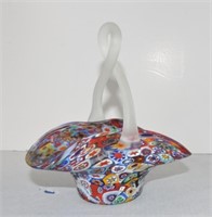 Murano Millefiori basket, 5 1/2"