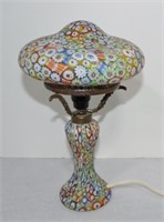 Murano Millefiori miniature lamp, 10"