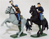 2 Vintage Civil War Miniatures by Britains 4"