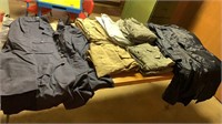 Vintage USAF uniforms, shirts, pants, slickers