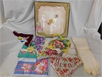 Assorted hankies - lace hankie NIB - vintage