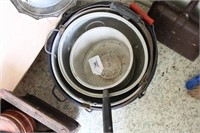 Large Enamel Pan, Bundt Pan & Other