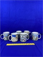 6pc Christmas mugs