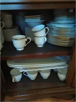 Contents of lower cabinet- beautiful Lenox set