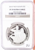 Coin 2010 Boy Scouts $1 NGC PF70 Ultra Cameo