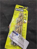 RYOBI Titanium Drill Bit Set 4pc