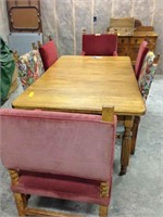 Circa 1890 Oak Dining Table & Chairs
