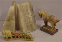 Pair of stone bookends