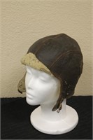WW2 Leather & Wool Flight Helmet