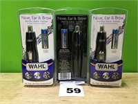 WAHL nose, ear, & brow trimmer lot of 3