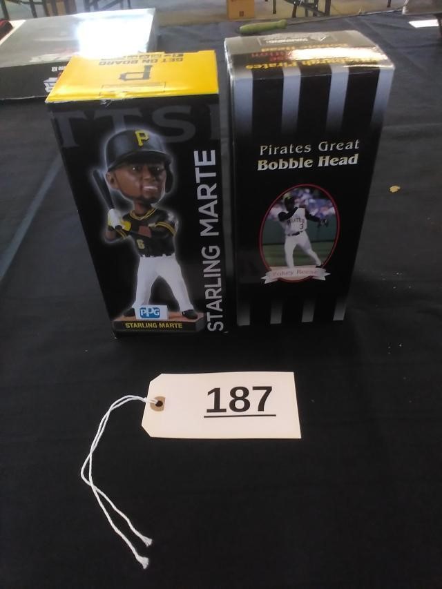 Starling Marte and Pokey Reese Bobbleheads