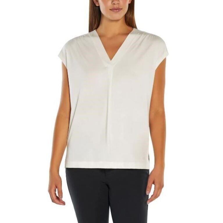 Banana Republic Women's XL V-Neck Pleated Shirt,