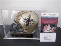 RICKEY JACKSON SIGNED AUTO SAINTS MINI HELMET JSA