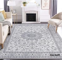 Area Rug Living Room Rugs: 8x6 Large Machine Washa