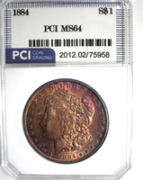 1884 Morgan PCI MS64 Gorgeous Color