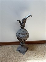 Decorative Cast Metal Lamp Base with Cherub Design