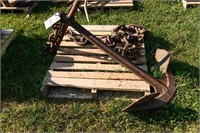 LARGE EARLY RUSSELL ANCHOR & CHAIN