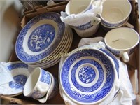 blue dish set dinnerware