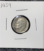 1959 Silver Roosevelt Dime
