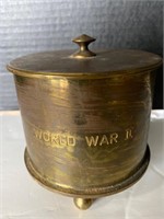 WWII Brass trench art box