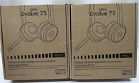 $700 Lot of 2 Jabra Evolve 75 SE Headsets NEW