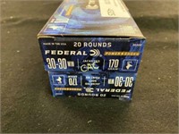 20rds Federal 30-30win 170gr Jacketed Soft Point